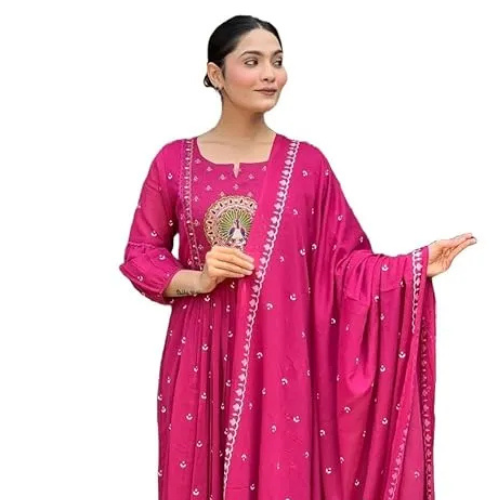 home page libas women's rayon self design straight kurtas